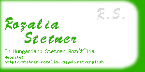 rozalia stetner business card